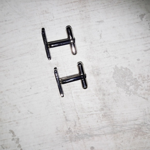 Rectangular Stainless Steel Black Onyx Cuff Links - Picture 7 of 7